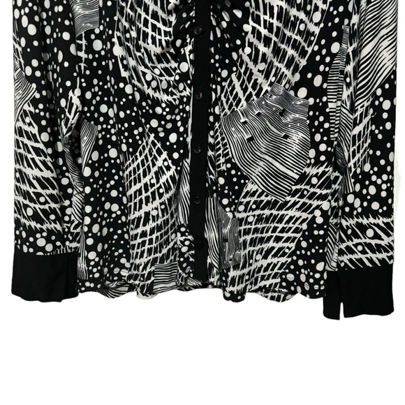 Venezia Button Up Blouse Size 18/20 Mixed Patterns Polka Dot - Picture 4 of 12